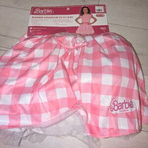NEW Barbie Movie Gingham Tutu Kit Halloween Costume Girls Large/XL Skirt Bandana